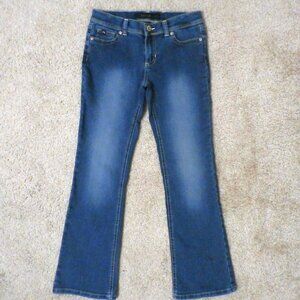 JORDACHE Bootcut Stretch Girls Size 12 Jeans, Button and Zipper, 28" Waist